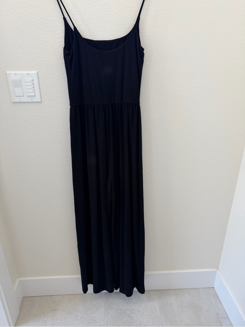 Reformation Black Maxi Pantsuit with Spaghetti Straps - Picture 2 of 4